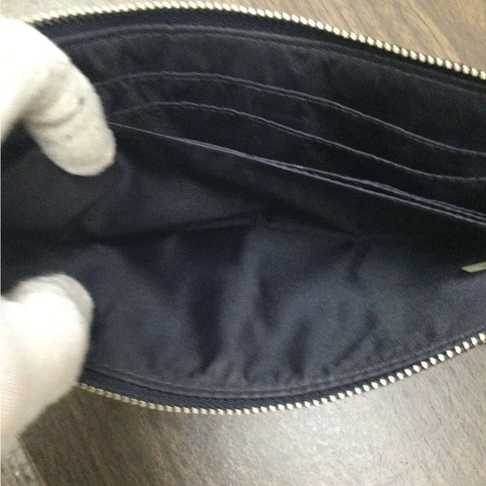 GUC COACH Signature Canvas Wristlet in Brown